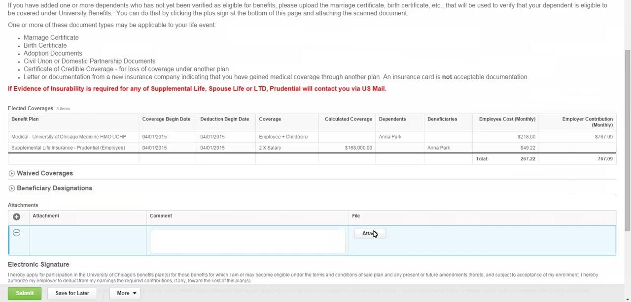 Attachments section showing the option to add a comment and attach a file.