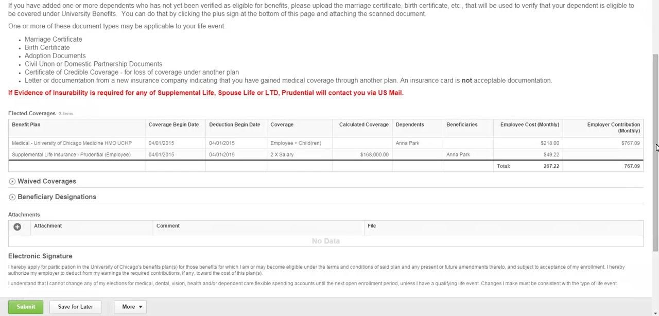 Beneficiary Designations screen with options to add a beneficiary, select existing persons or trusts, and enter primary/contingent percentages.