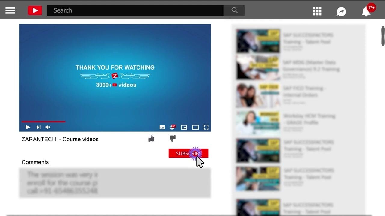 A blue gradient screen with a handshake icon, large "Thank you" text, and the message: "For more information please visit our website www.zarantech.com".