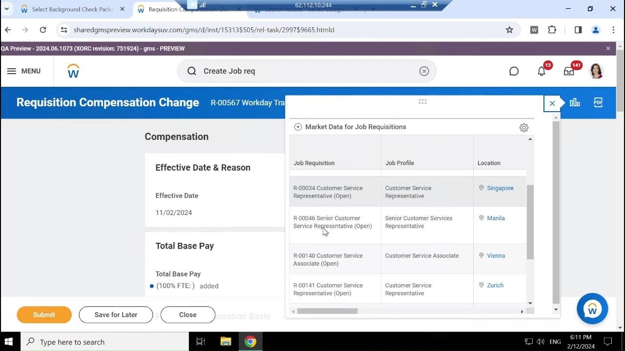 Details section showing Time Type, Primary Location, and Scheduled Weekly Hours
