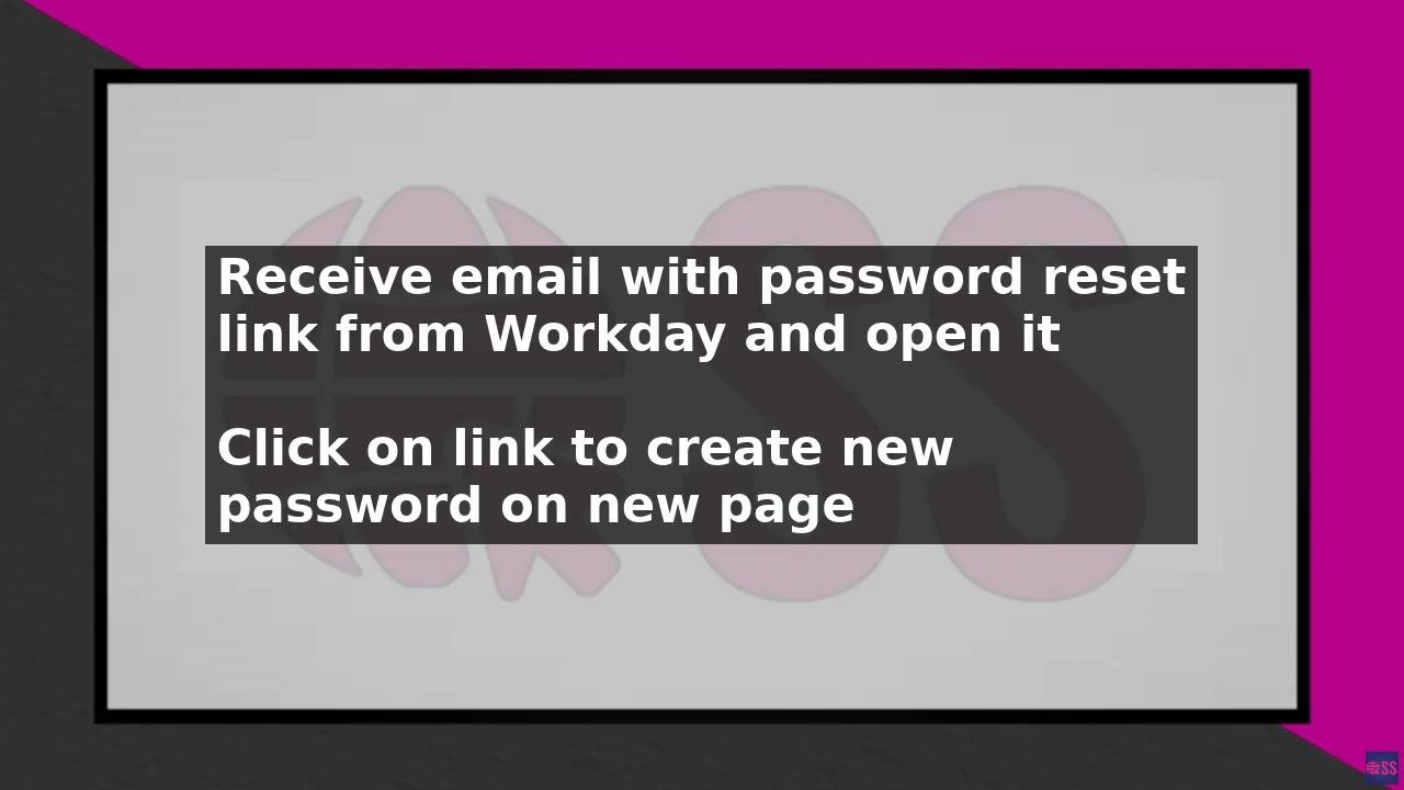 Instructions to open the Workday password reset email and click the link