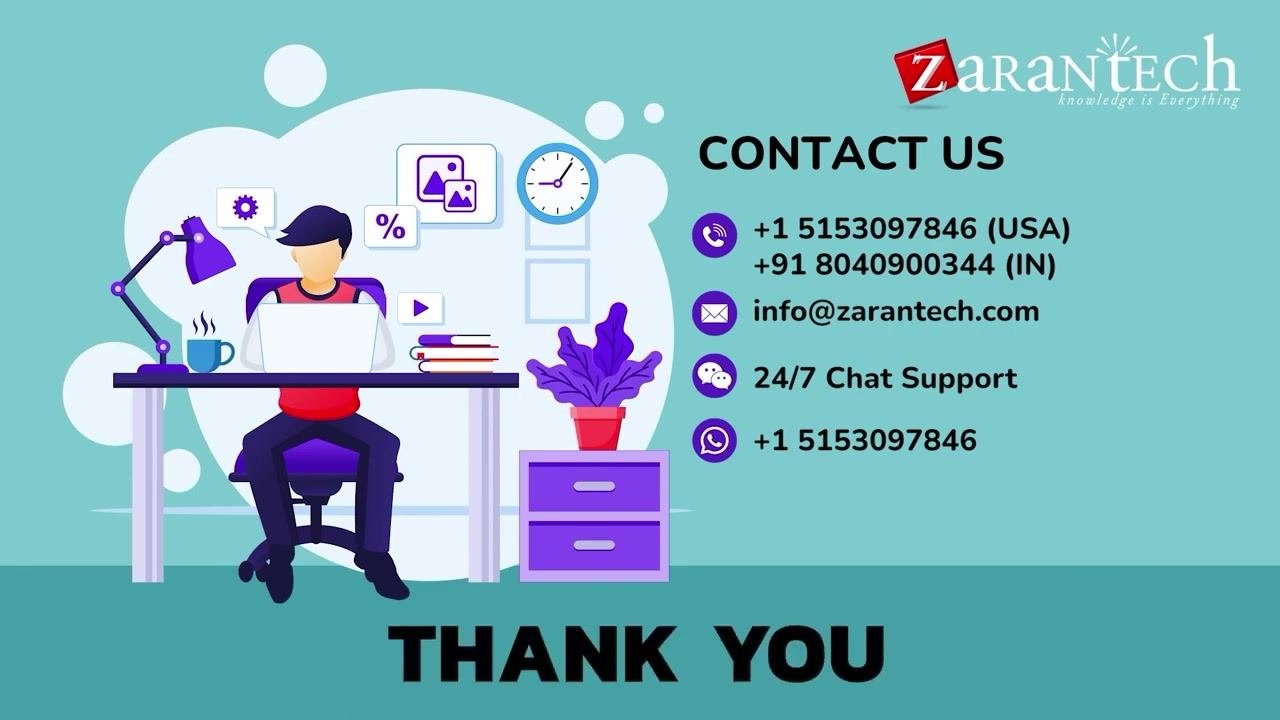 Contact information and thank you message