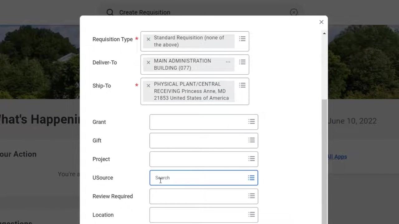 USource field open with the My Worktags menu, displaying available worktags for selection