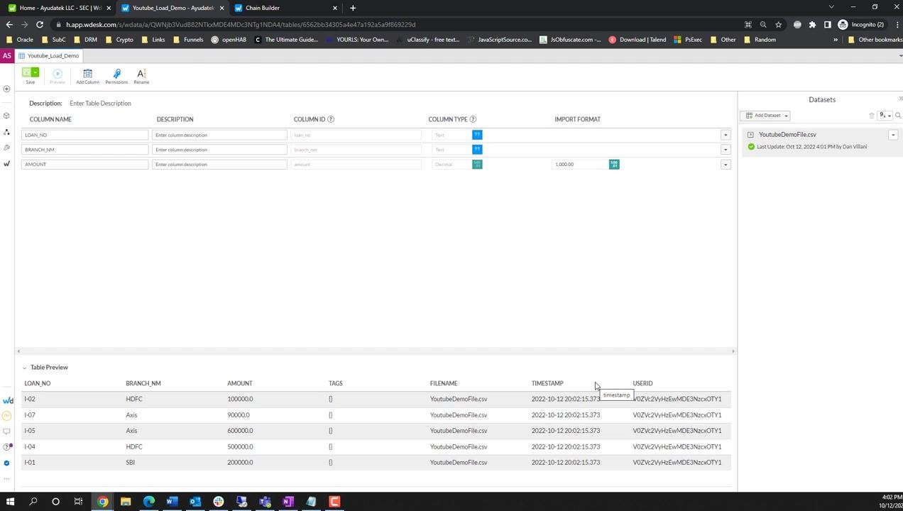 Chain monitor showing all steps with green checkmarks and run details
