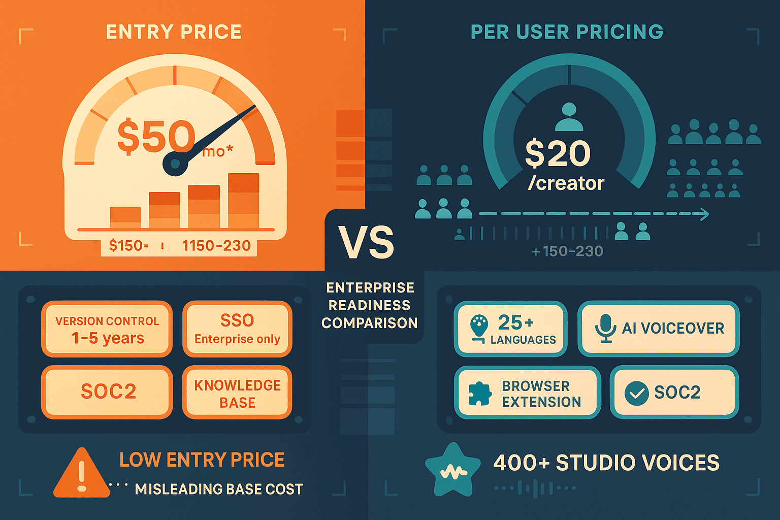 Archbee vs Guidde comparison infographic