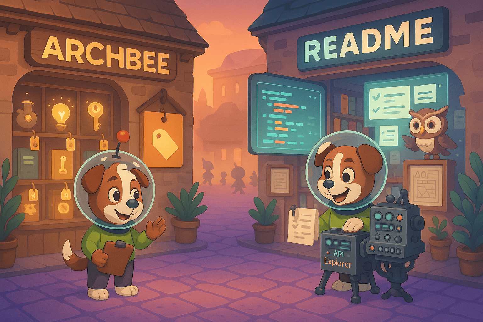 Archbee vs ReadMe illustration