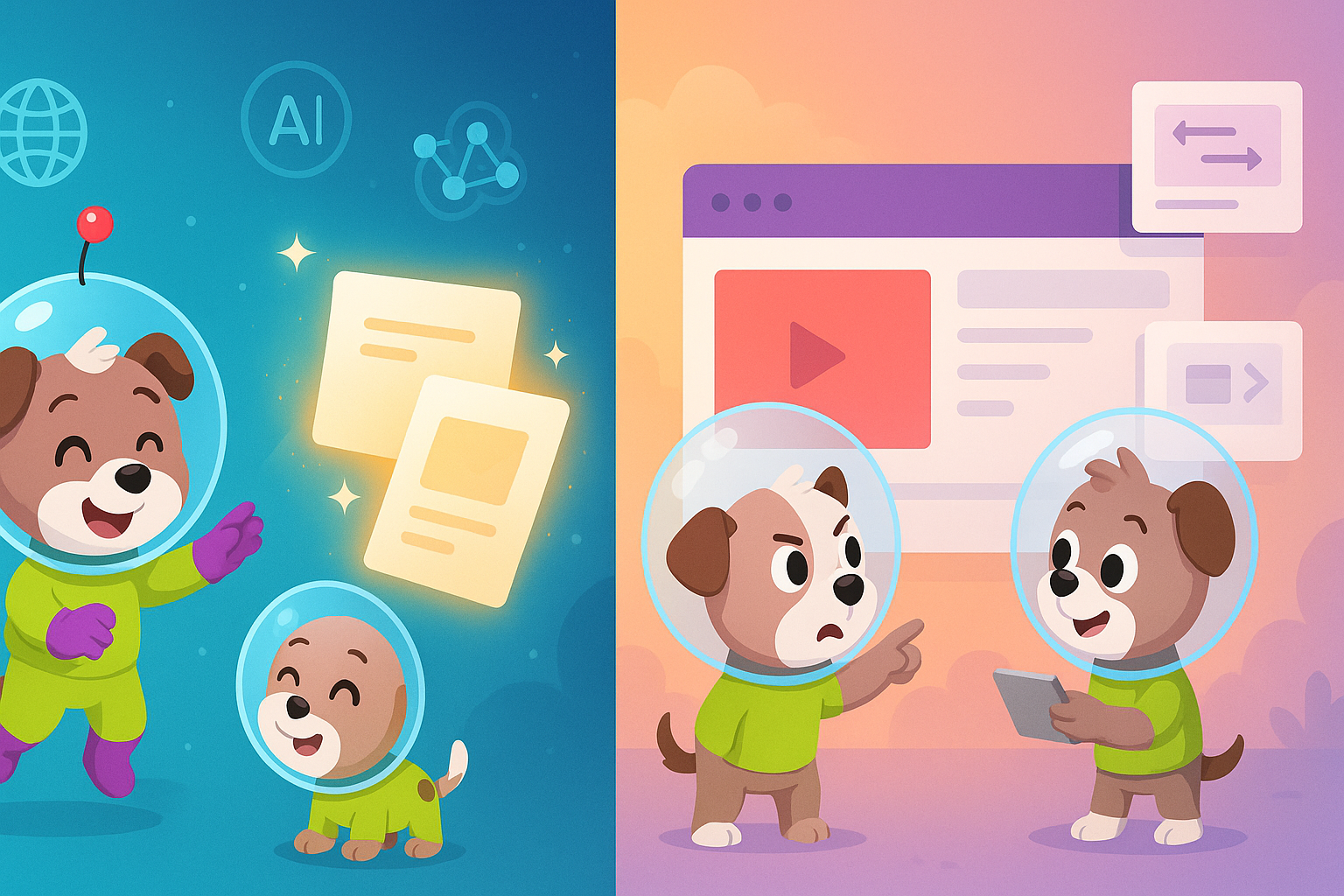 Clueso vs Scribe illustration