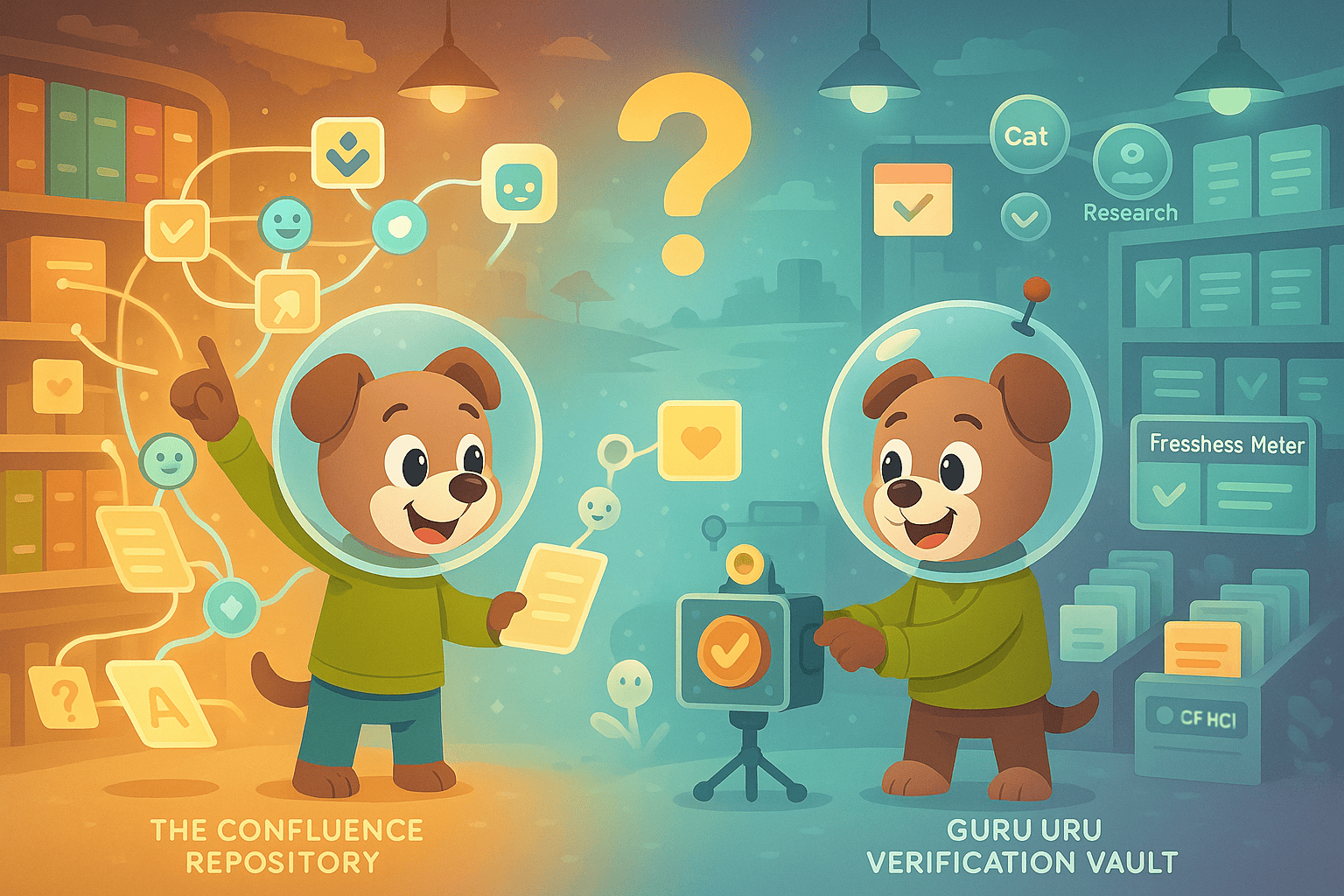Confluence vs Guru illustration