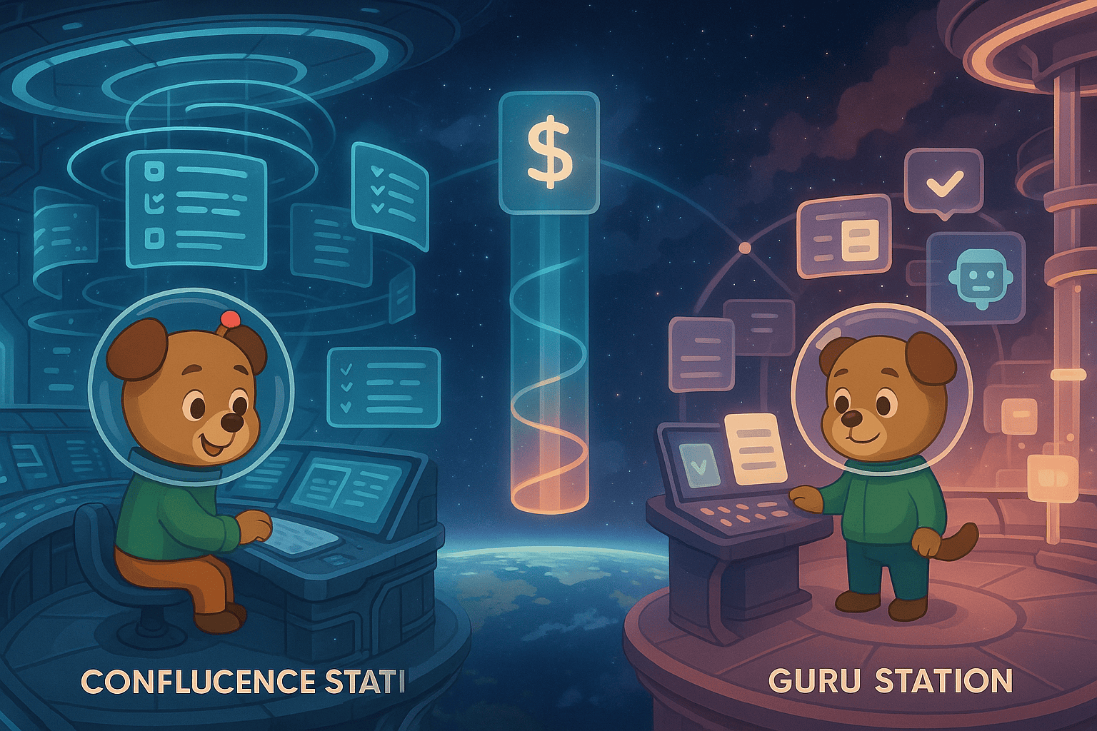 Confluence vs Guru illustration