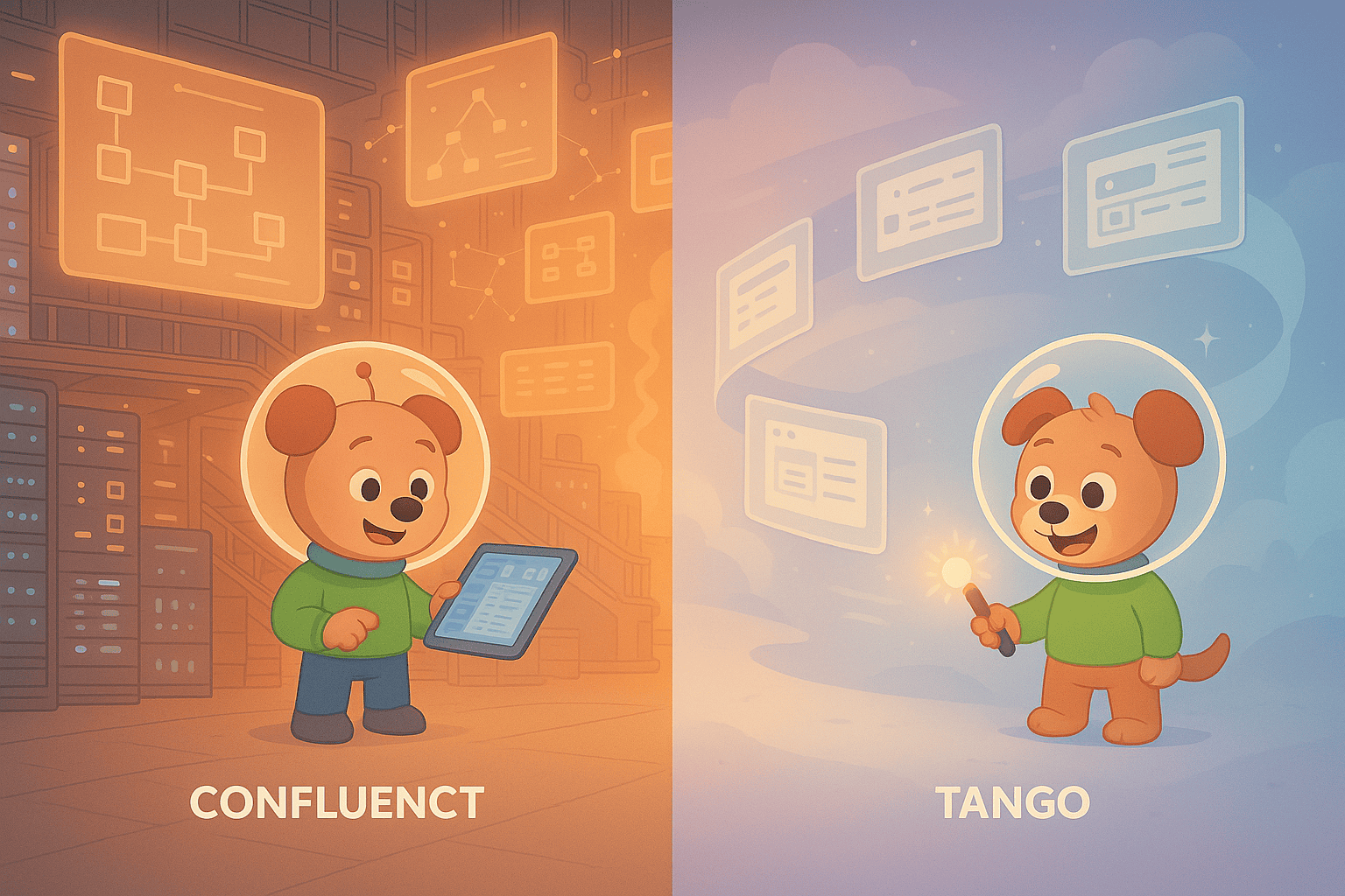 Confluence vs Tango illustration