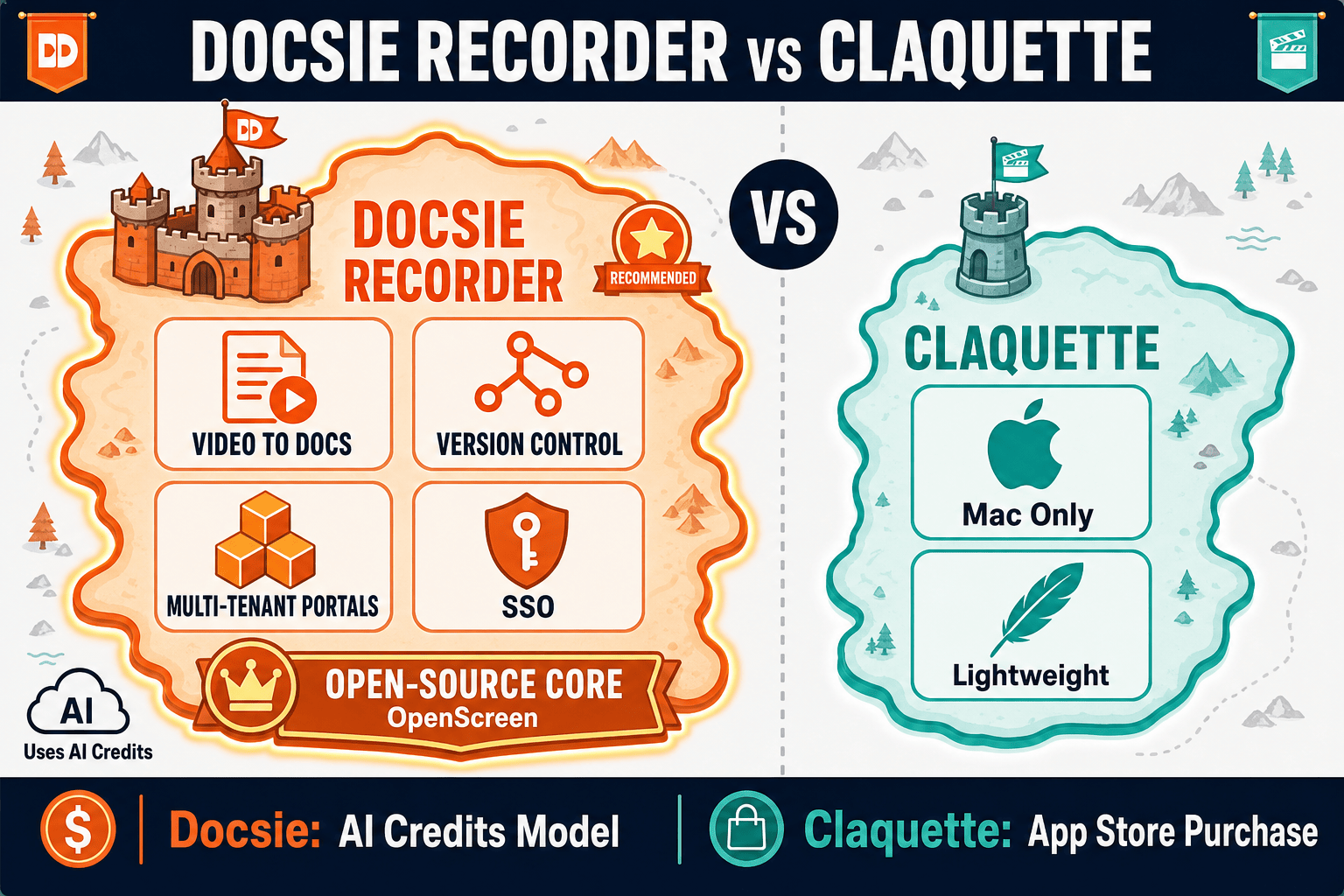 The Verdict: Docsie Recorder vs Claquette for CREATE - Visual Comparison