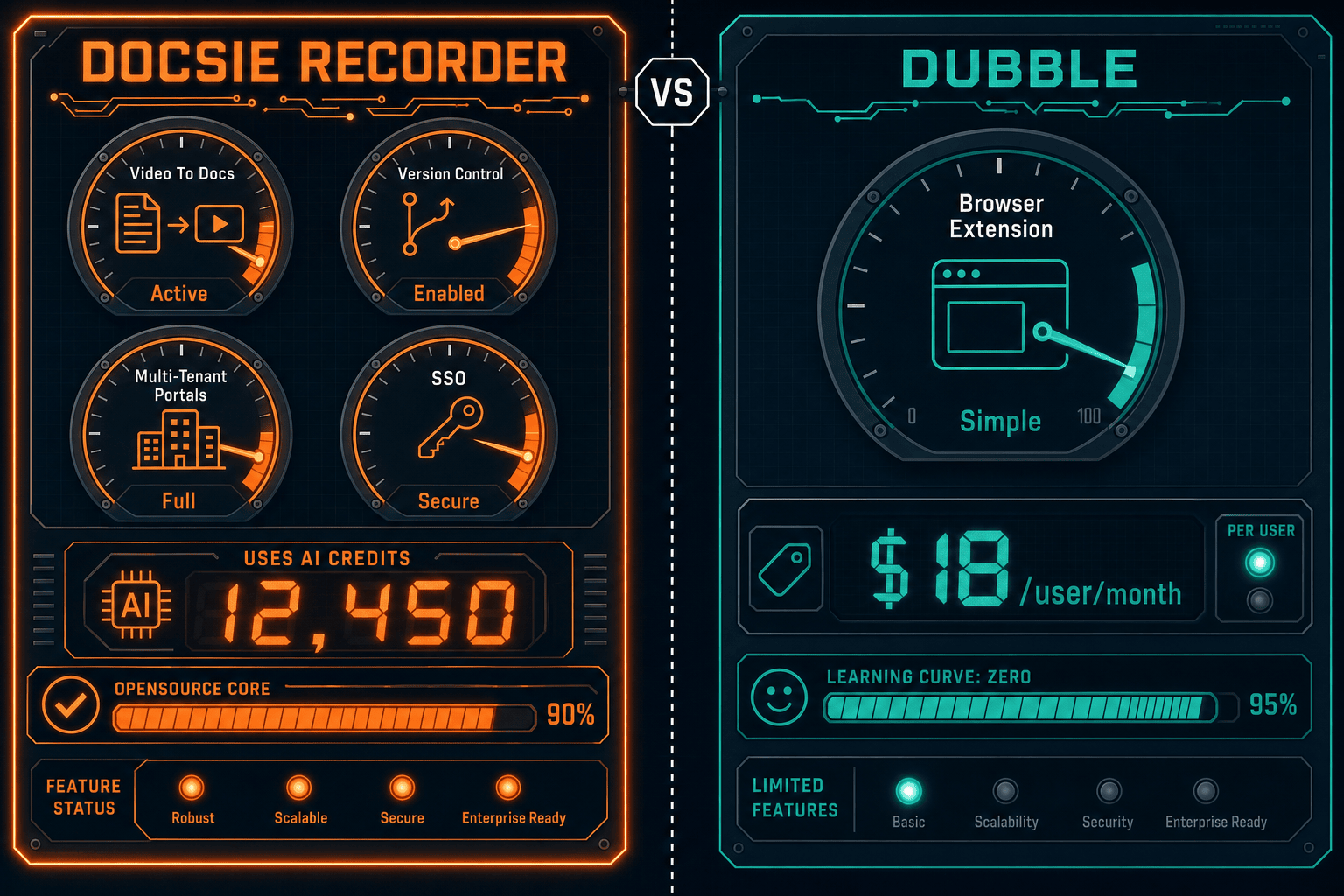The Verdict: Docsie Recorder vs Dubble for Pricing Value - Visual Comparison