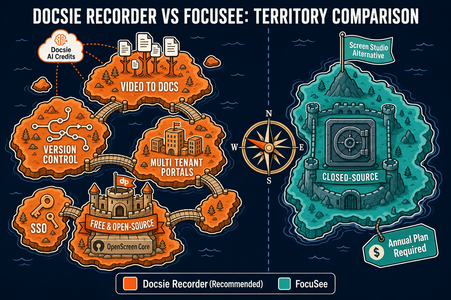 The Verdict: Docsie Recorder vs FocuSee - Visual Comparison