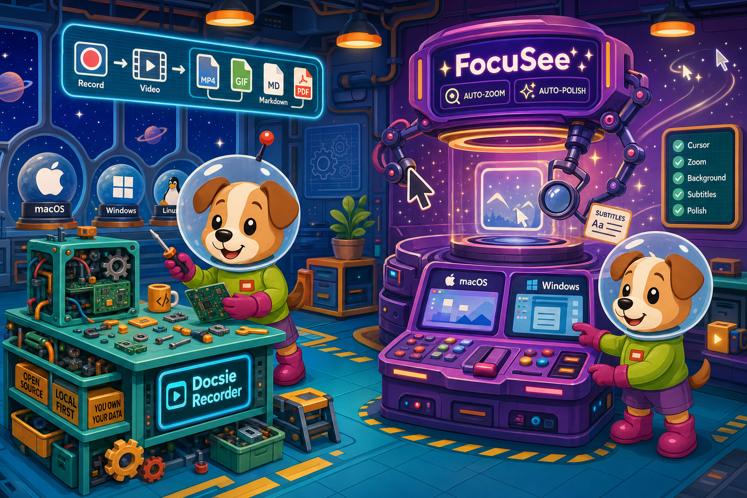 Docsie Recorder vs FocuSee (2026): CREATE Comparison