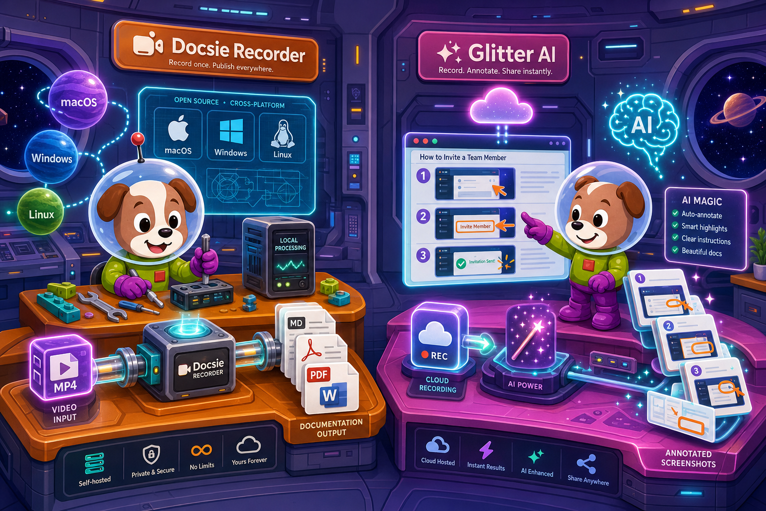 Docsie Recorder vs Glitter AI: Enterprise Readiness 2026