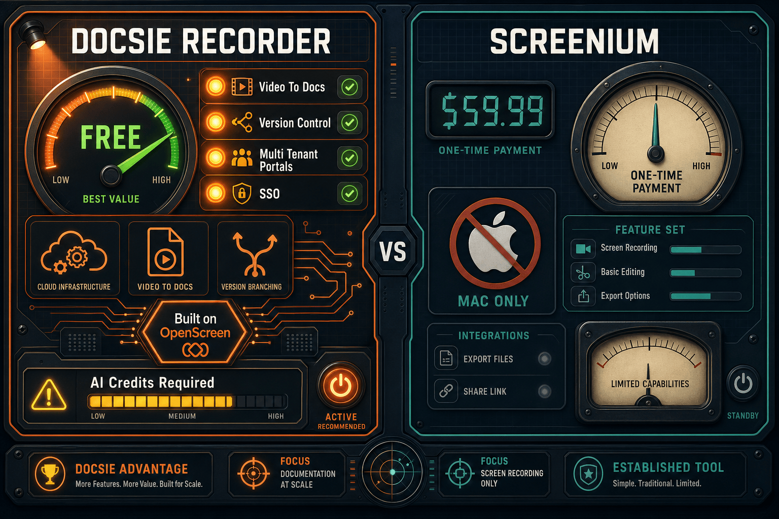 The Verdict: Docsie Recorder vs Screenium - Visual Comparison