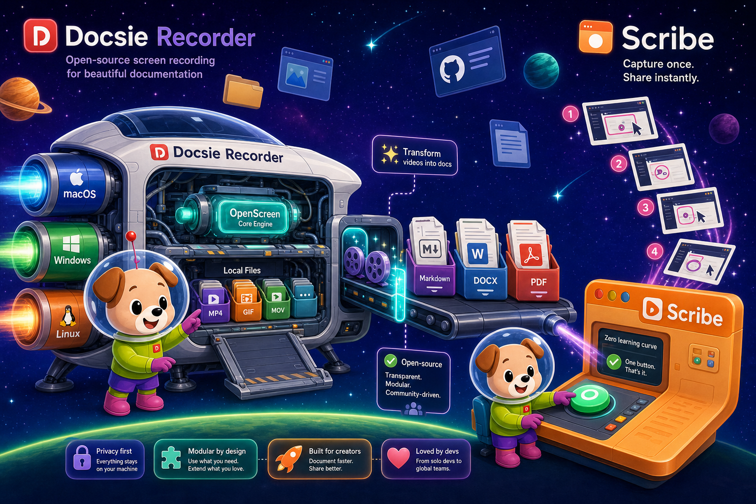 Docsie Recorder vs Scribe (2026): CREATE Comparison
