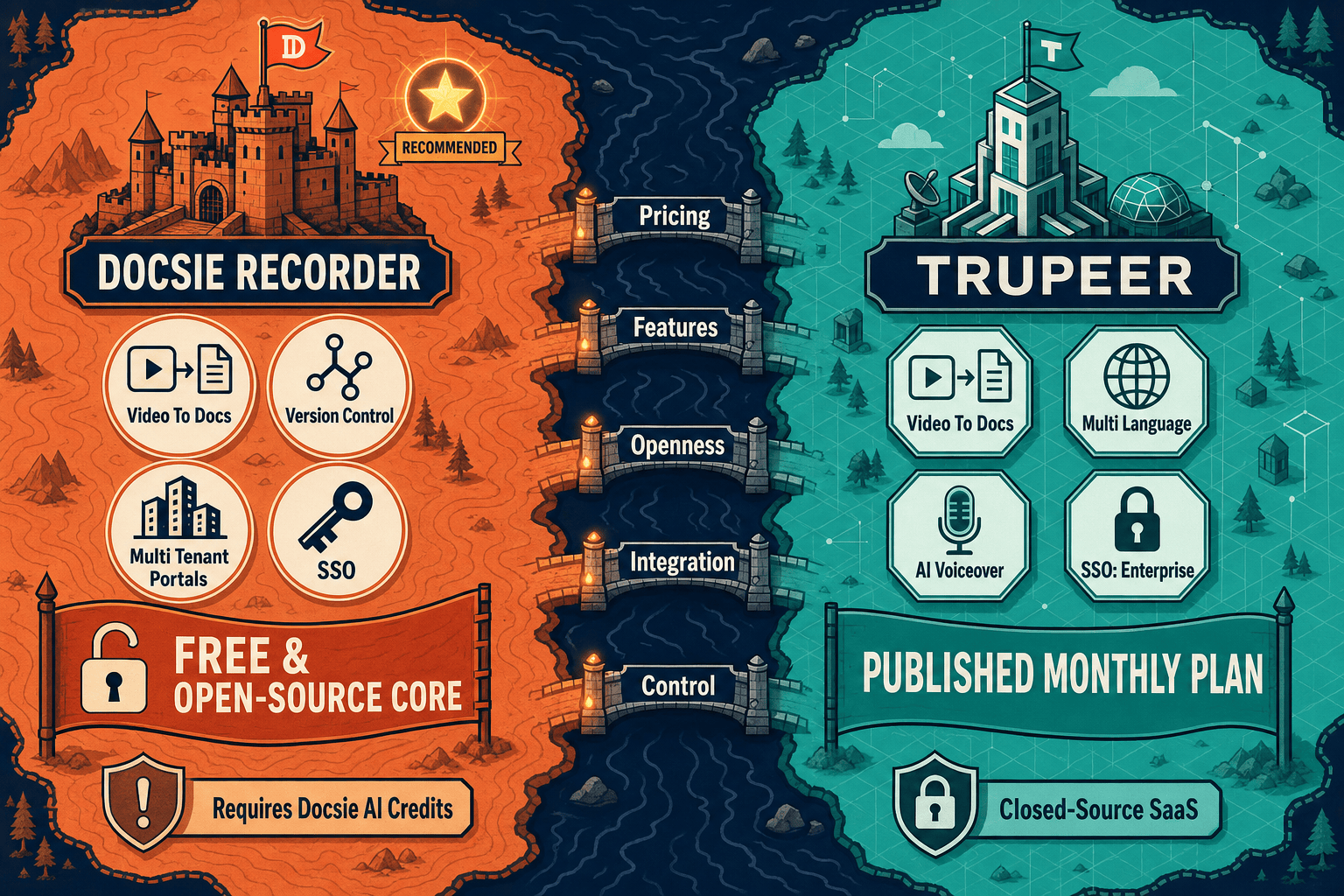 The Verdict: Docsie Recorder vs Trupeer for Pricing and Value - Visual Comparison