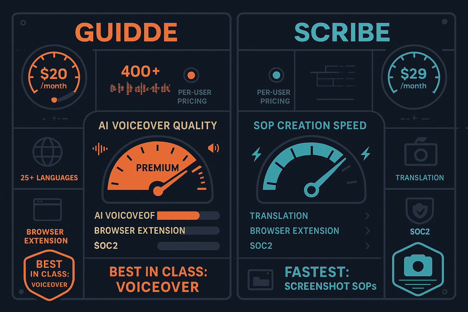 The Verdict: Guidde vs Scribe for Enterprise Readiness - Visual Comparison