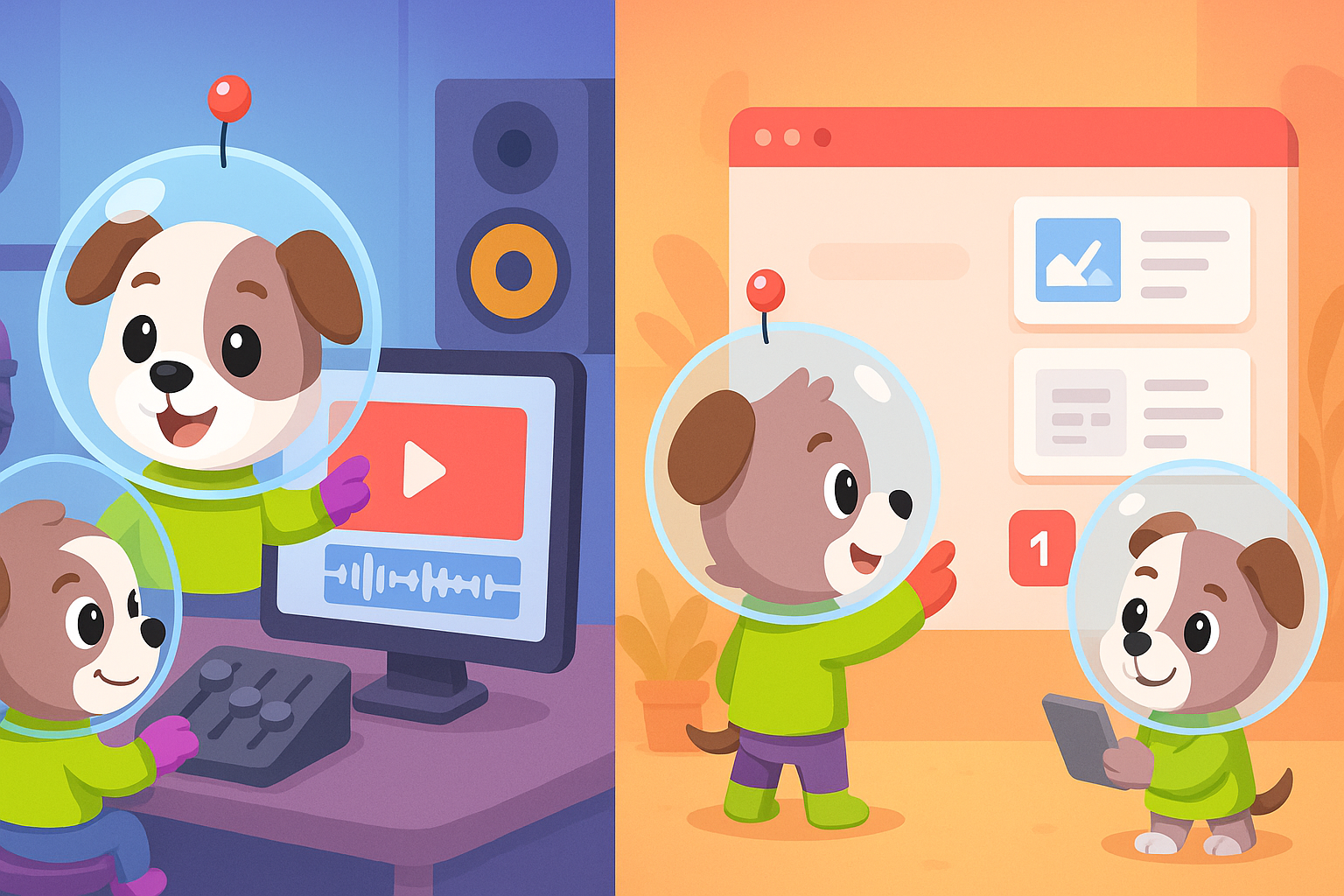 Guidde vs Scribe illustration