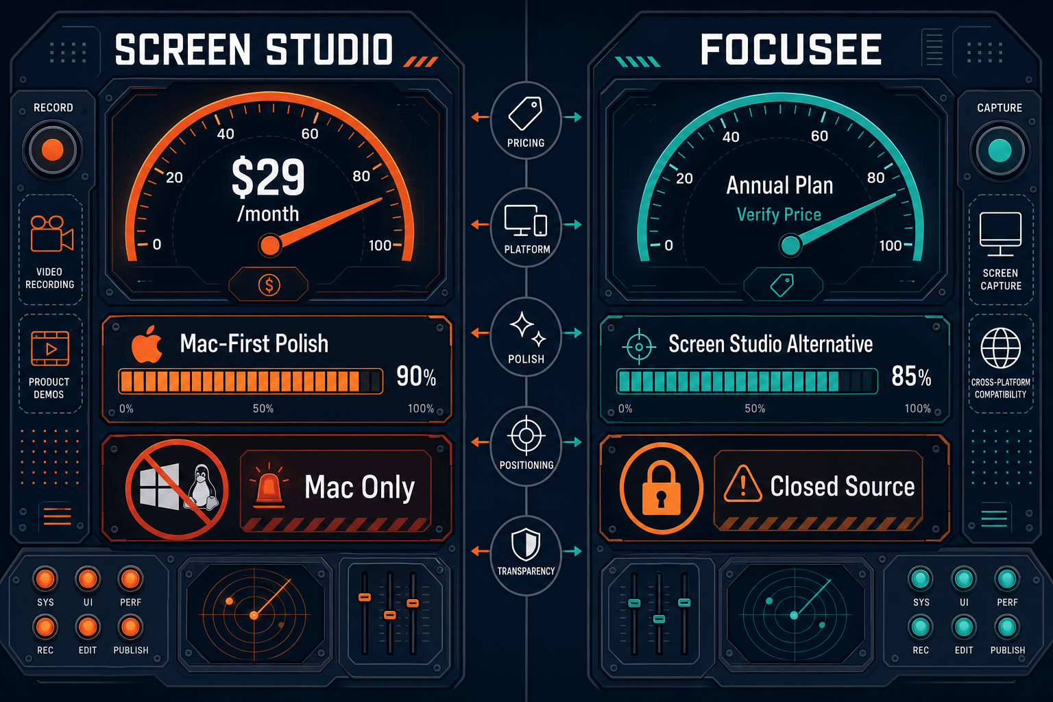 The Verdict: Screen Studio vs FocuSee - Visual Comparison