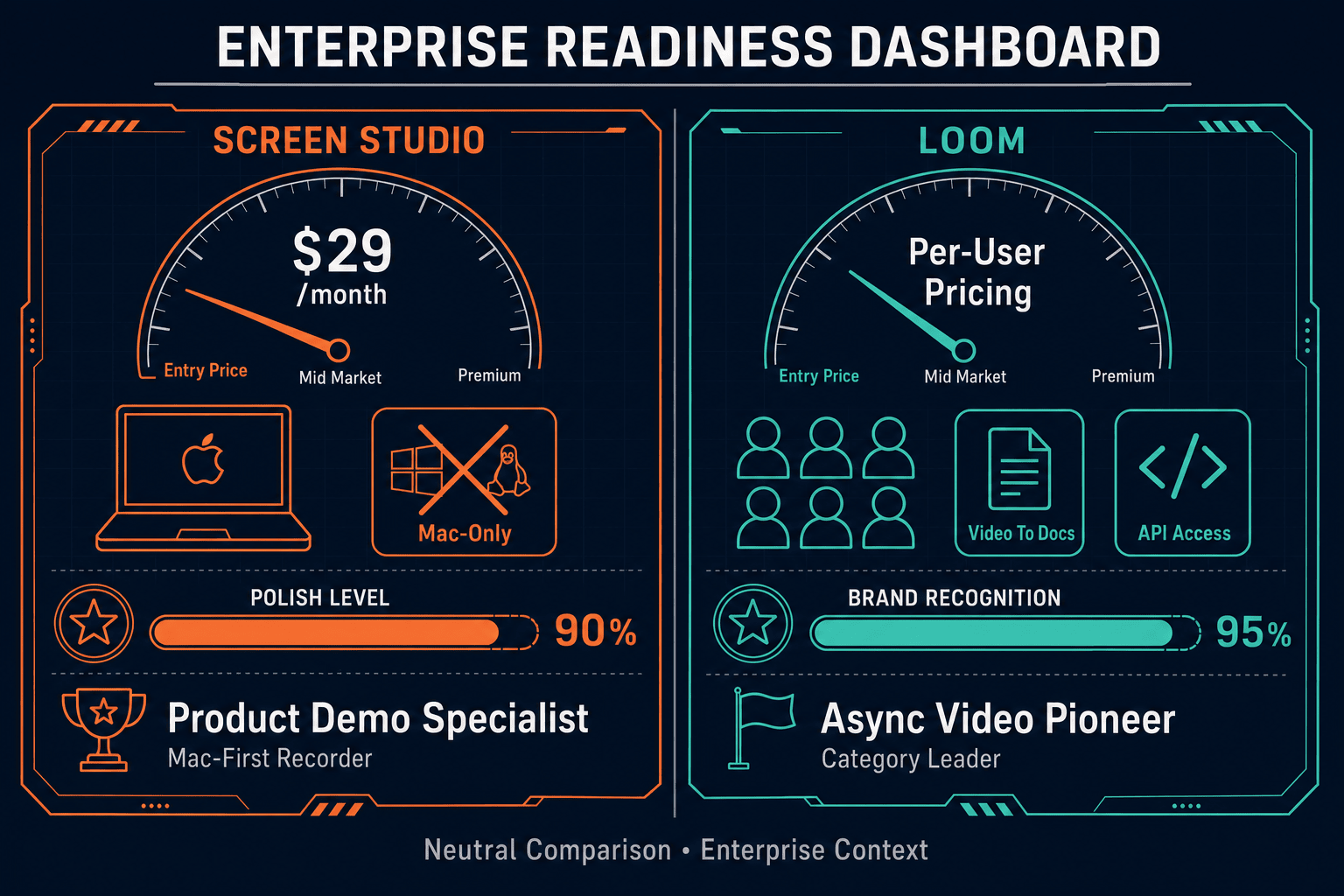 The Verdict: Screen Studio vs Loom for Enterprise - Visual Comparison