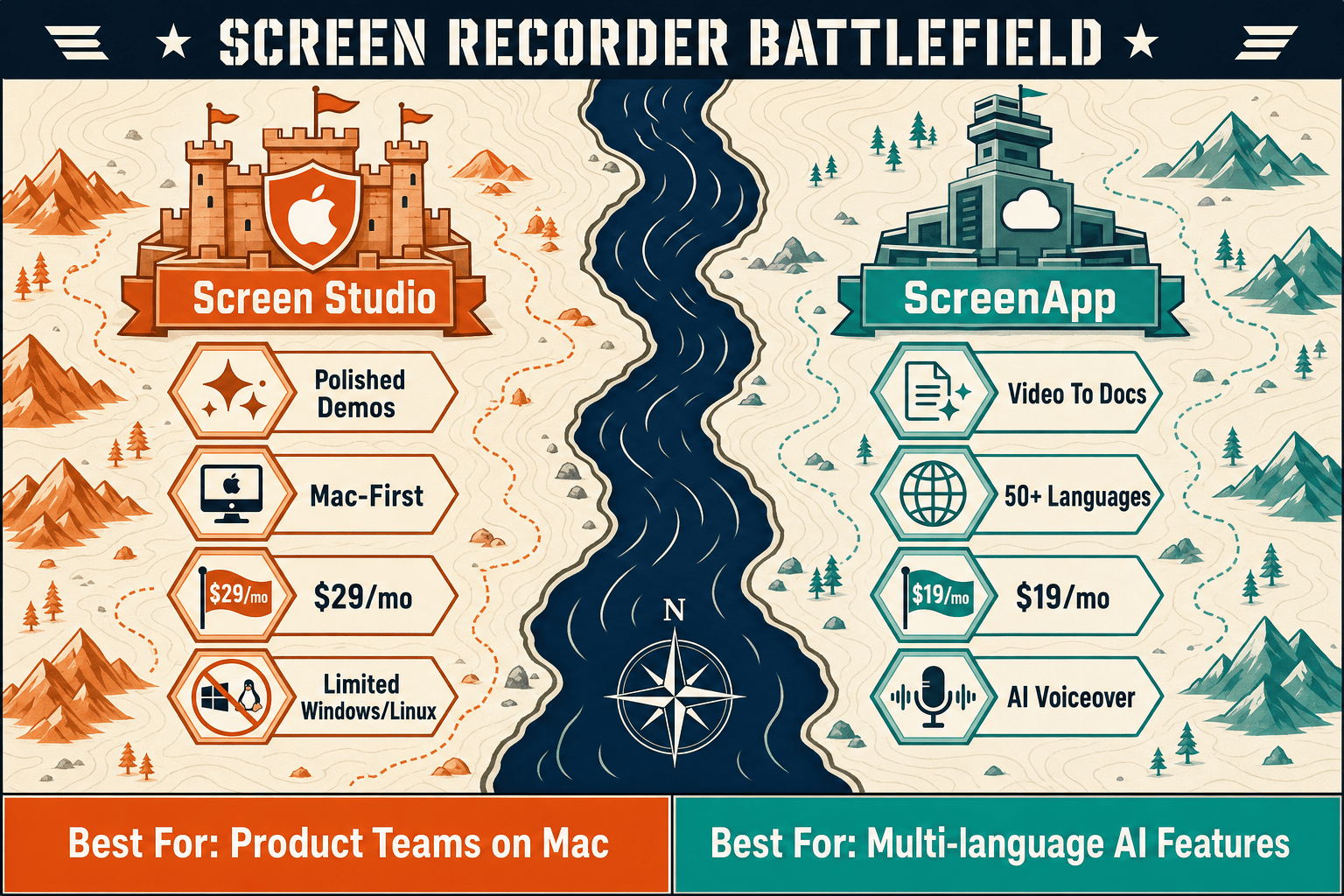 The Verdict: Screen Studio vs ScreenApp - Visual Comparison