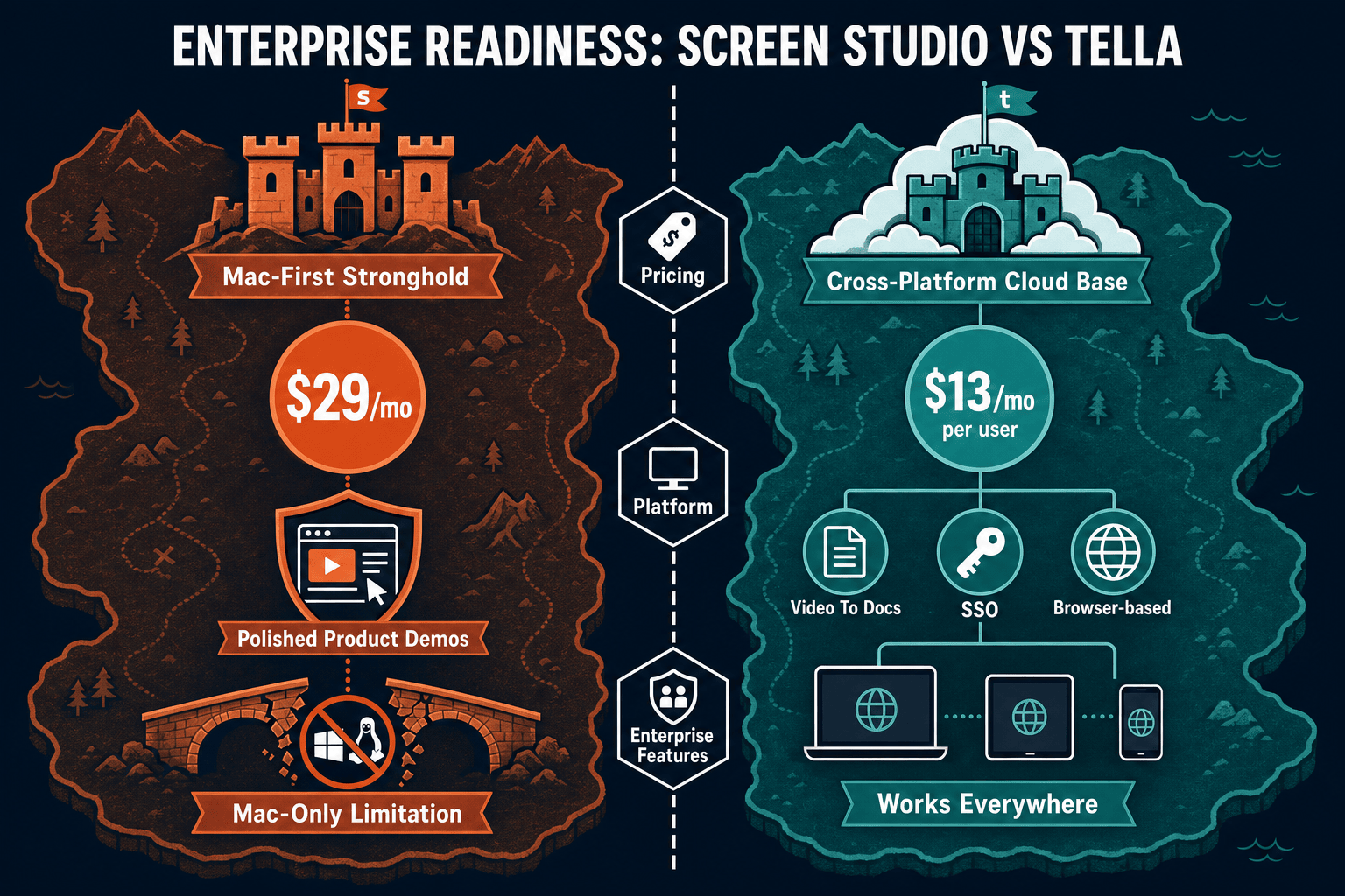 The Verdict: Screen Studio vs Tella for Enterprise - Visual Comparison