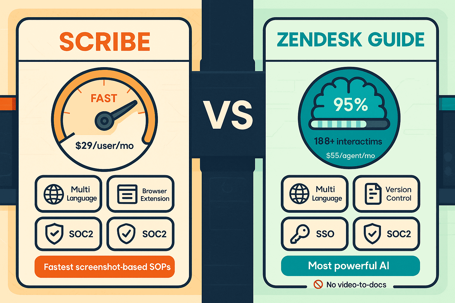 The Verdict: Scribe vs Zendesk Guide - Visual Comparison
